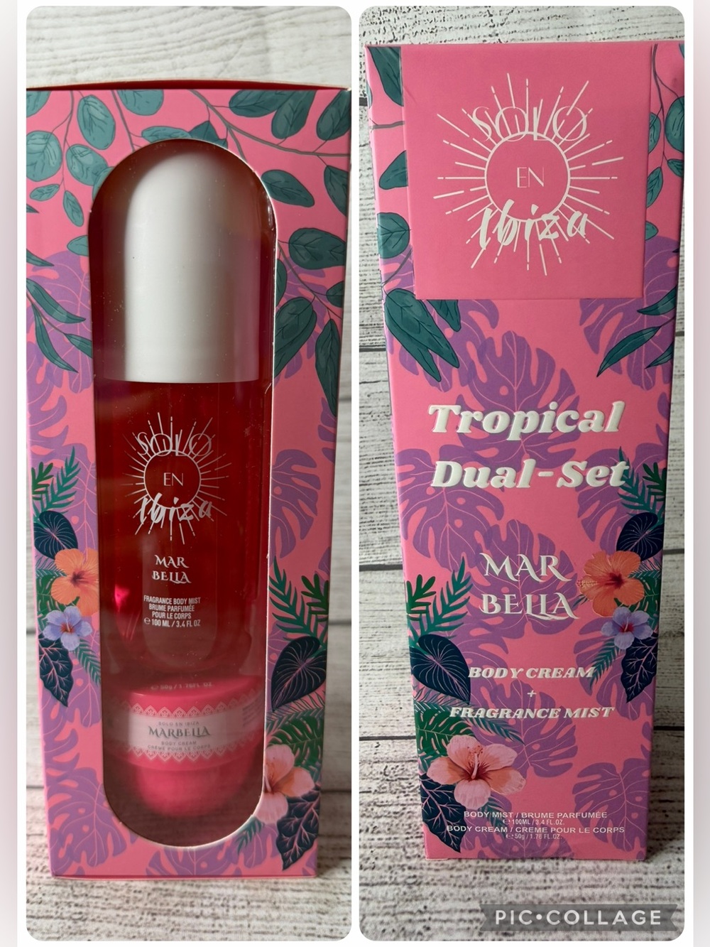MAR BELLA Tropical Dual-Set Fragrance Mist & Body Cream - Floral Solo En Ibiza - Picture 1 of 3